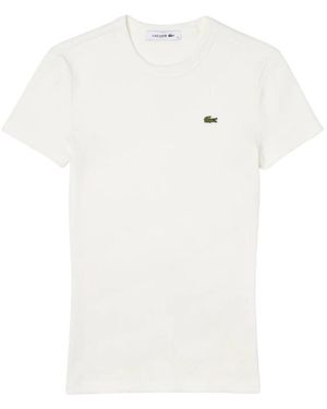 Lacoste T-Shirt En Polo Bianco - Wit
