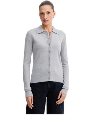 Patrizia Pepe Cardigan Mit Kragen - Grau