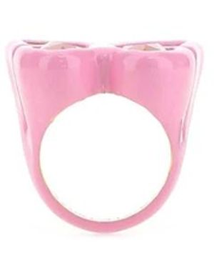 Dans Les Rues Rosa beatter-fly ring aus 925 silber - Pink