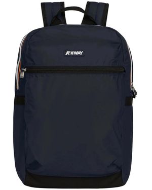 K-Way Blauer vielseitiger kompakter nylonrucksack