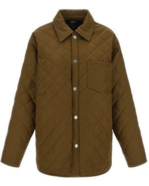 A.P.C. Georges Quilted Jacket - Grün