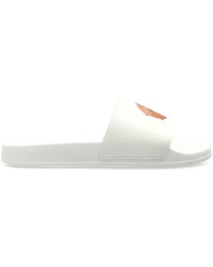 Palm Angels Logo Slides - Weiß
