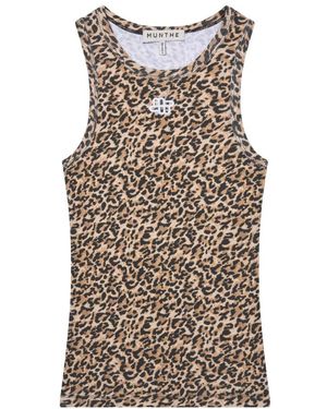 Munthe Sleeveless Tops - Brown