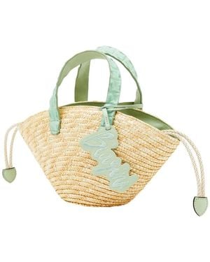 Biaggini Tassen ,Groen ,Katoen Le Mignon Panier - Metallic