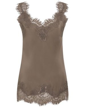Gold Hawk Sleeveless Tops - Marrón