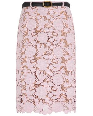 Self-Portrait Midi Skirts - Rosa