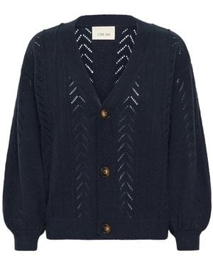 Cream Crholiday Strickjacke - Blau