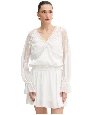 Pinko Kleedjes ,Wit ,Polyester Aggie Jurk