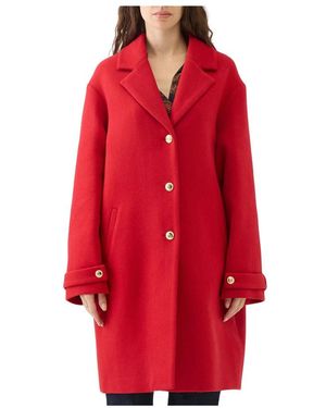 Just Cavalli Single-Breasted Coats - Rojo