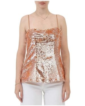 Sabina Musayev Glitzerndes Pailletten-Top - Pink