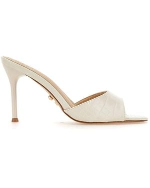 Twentyfourhaitch Heeled Mules - White