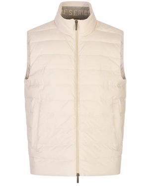 Peserico Zip Steppweste - Natur