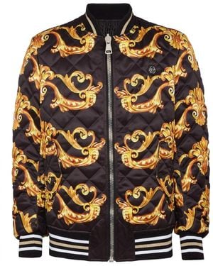 Philipp Plein Reversible Baroque Silk Bomber - Meerkleurig