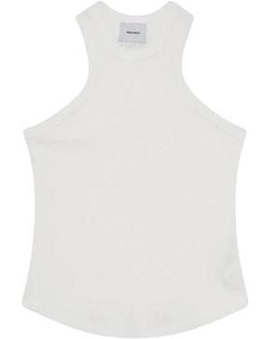 Halfboy Sleeveless Tops - White