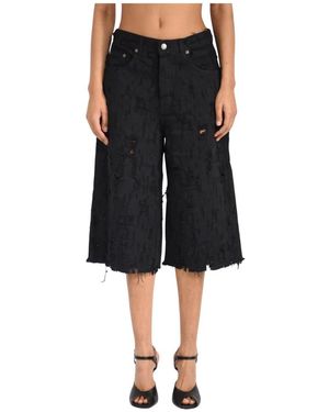 Haikure Jeans ,Zwart ,Katoen Modello 5 Tasche Cropped Jeans
