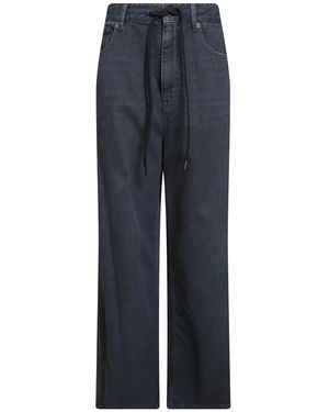 MM6 by Maison Margiela Straight Trousers - Blue