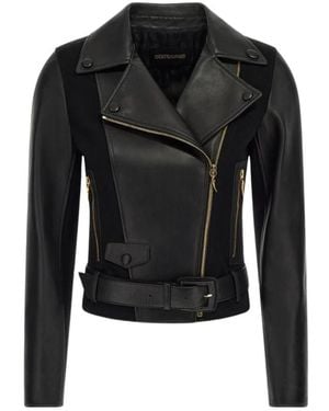 Roberto Cavalli Leather Jackets - Zwart
