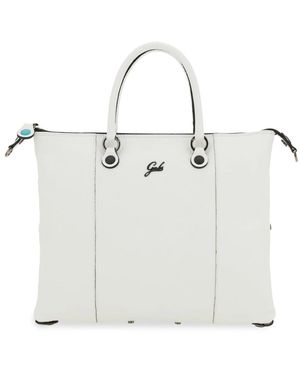 Gabs Tassen ,Wit ,Leer Omkeerbare Witte Shopper Tote Rugzak
