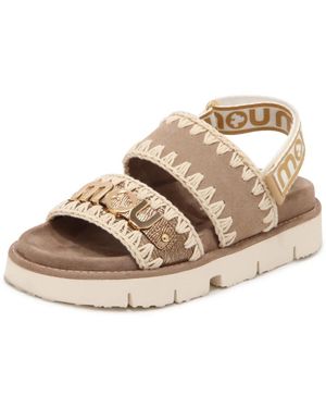 Mou Flat Sandals - Metallic