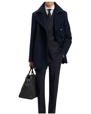 BOSS Double-Breasted Coats - Bleu