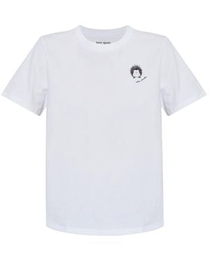 Kate Spade Bedrucktes T-Shirt - Weiß