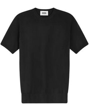 Alpha Studio Round-Neck Knitwear - Black