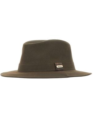 Barbour Accessoires ,Groen ,Katoen Vintage Waxed Bushman Hat