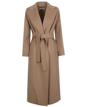 Max Mara Belted Coats - Brown