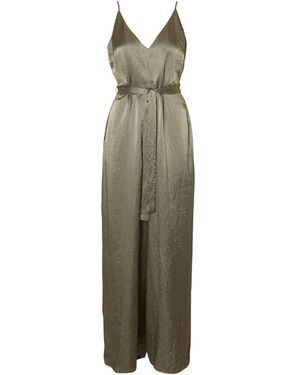 SELECTED Eleganter Langer Jumpsuit Aus Acetat - Grün