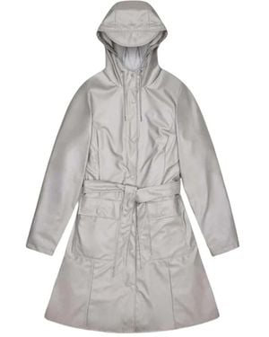 Rains Curve Long Jacket - Grijs