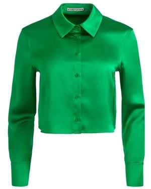 Alice + Olivia Leon Crop Blouse - Grün