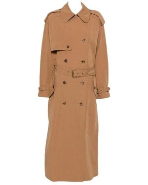 Isabel Marant Zweireihiger Trenchcoat Mit Gürtel - Braun