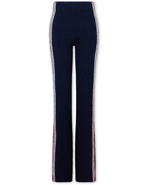 Rabanne Broeken ,Blauw ,Geometrisch Uitgesneden Flare Terry Broek