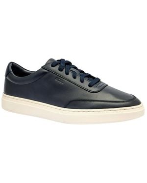 HUGO Blauwe Leren Lage Sneakers