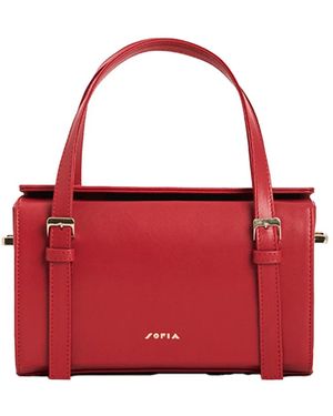 Sofia Tassen ,Rood ,Leer Belmondo Mini
