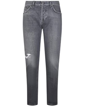 Dondup Jeans ,Zwart ,Katoen Icon Slim Fit 5 Pocket - Grijs