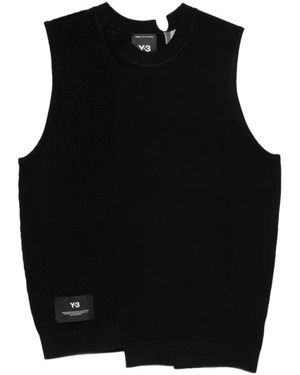 Y-3 Fitness ,Zwart ,Polyester Gfx Gebreid Vest