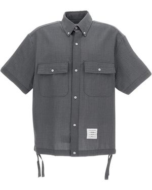 Thom Browne Short Sleeve Shirts - Grey
