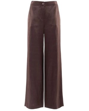 Nenette Wide Trousers - Brown
