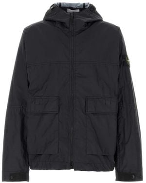 Stone Island Light Jackets - Black