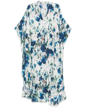 120% Lino Maxi Dresses - Blu