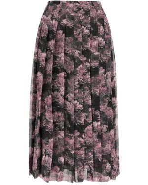 Tory Burch Geplooide Zijden Rok Met Print - Roze