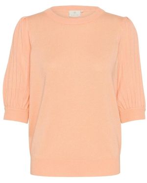 Kaffe Truien & Vesten ,Oranje ,Rondgebreide Trui