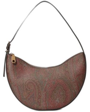 Etro Tassen ,Bruin ,Katoen Essential Paisley Hobo Bag