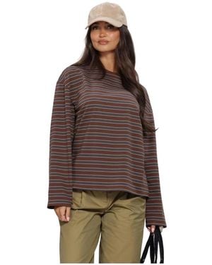 Refined Department Tops ,Bruin ,Katoen Amelie Longsleeve