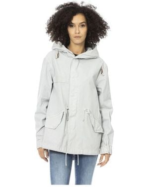 MR & MRS Kurze parka-jacke mit verstellbarer kapuze - Weiß