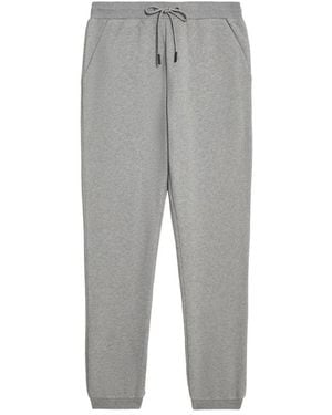 Lyle & Scott Broeken ,Grijs ,Katoen Logo Brushback Cuffed Jogger