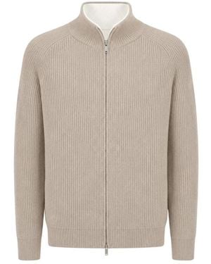 Lardini Reißverschluss-Strickjacke - Grau