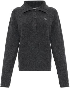 Lacoste V-Neck Knitwear - Gris