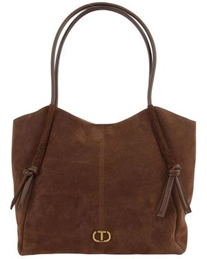 Twinset Tote Bags - Brown